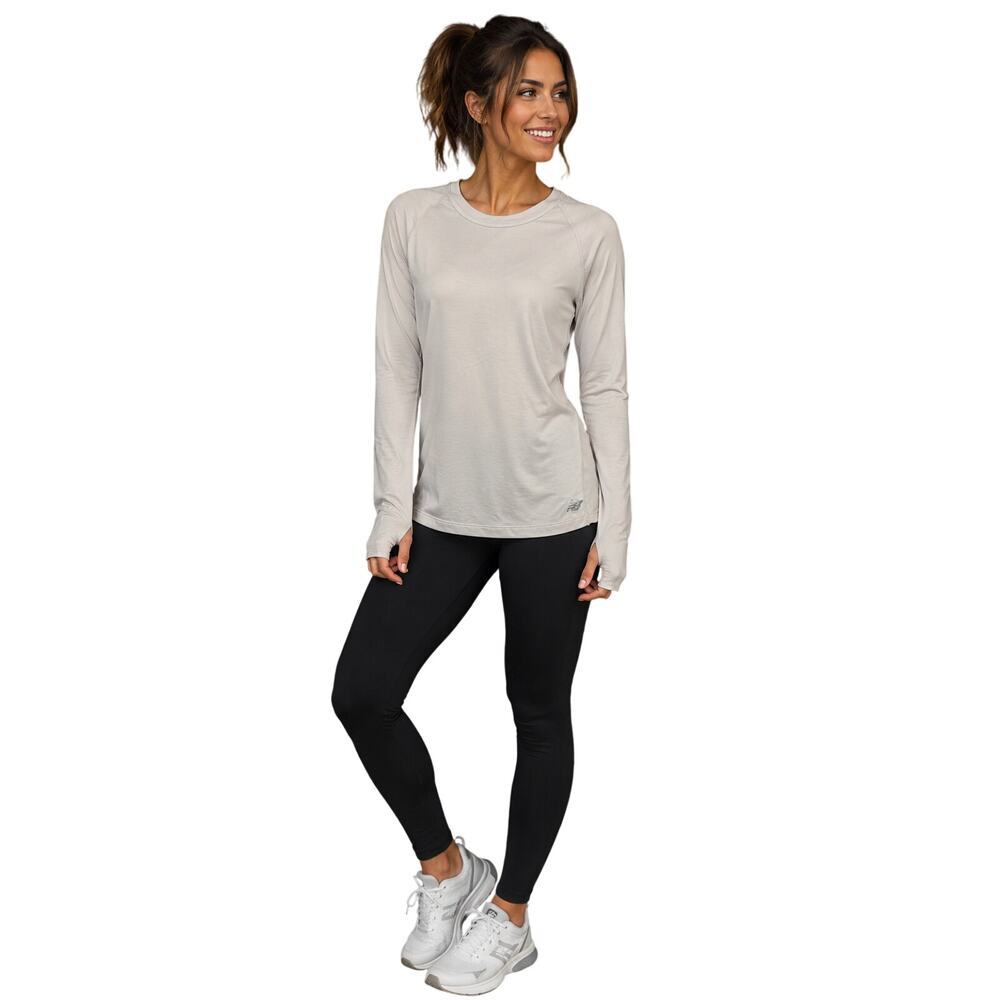 New Balance light lilac M performance running long sleeve top w/ thumb holes #